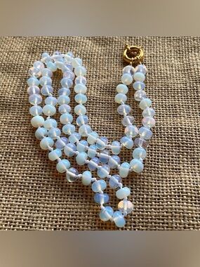 Necklace Opal Stone handmade Knotted one of a kind New Long